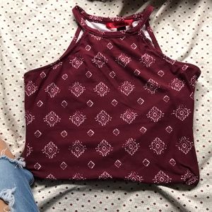 Maroon halter top